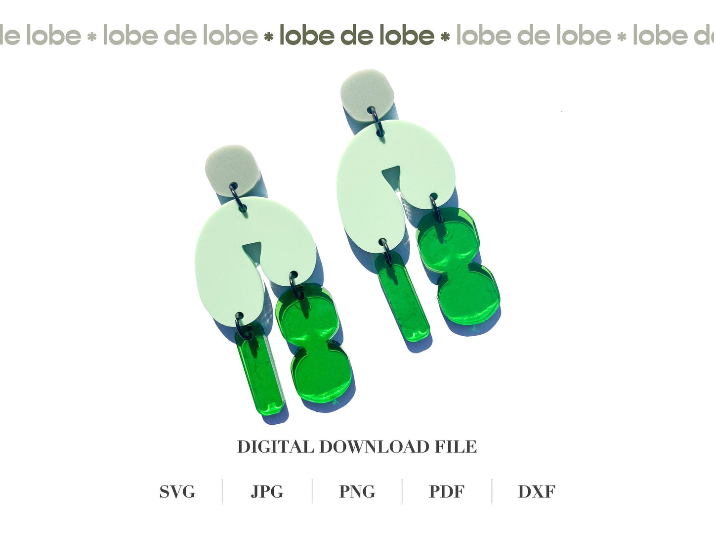 Asymmetrical Boho Bundle Laser Cut Earrings Digital Download