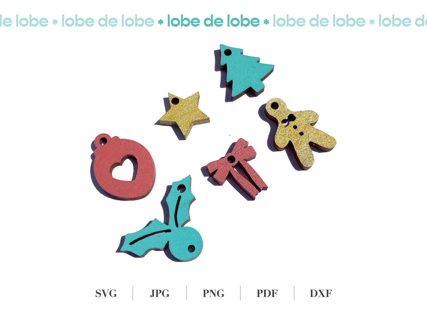 Christmas Holiday Festive Tumbler Laser Cut Charms