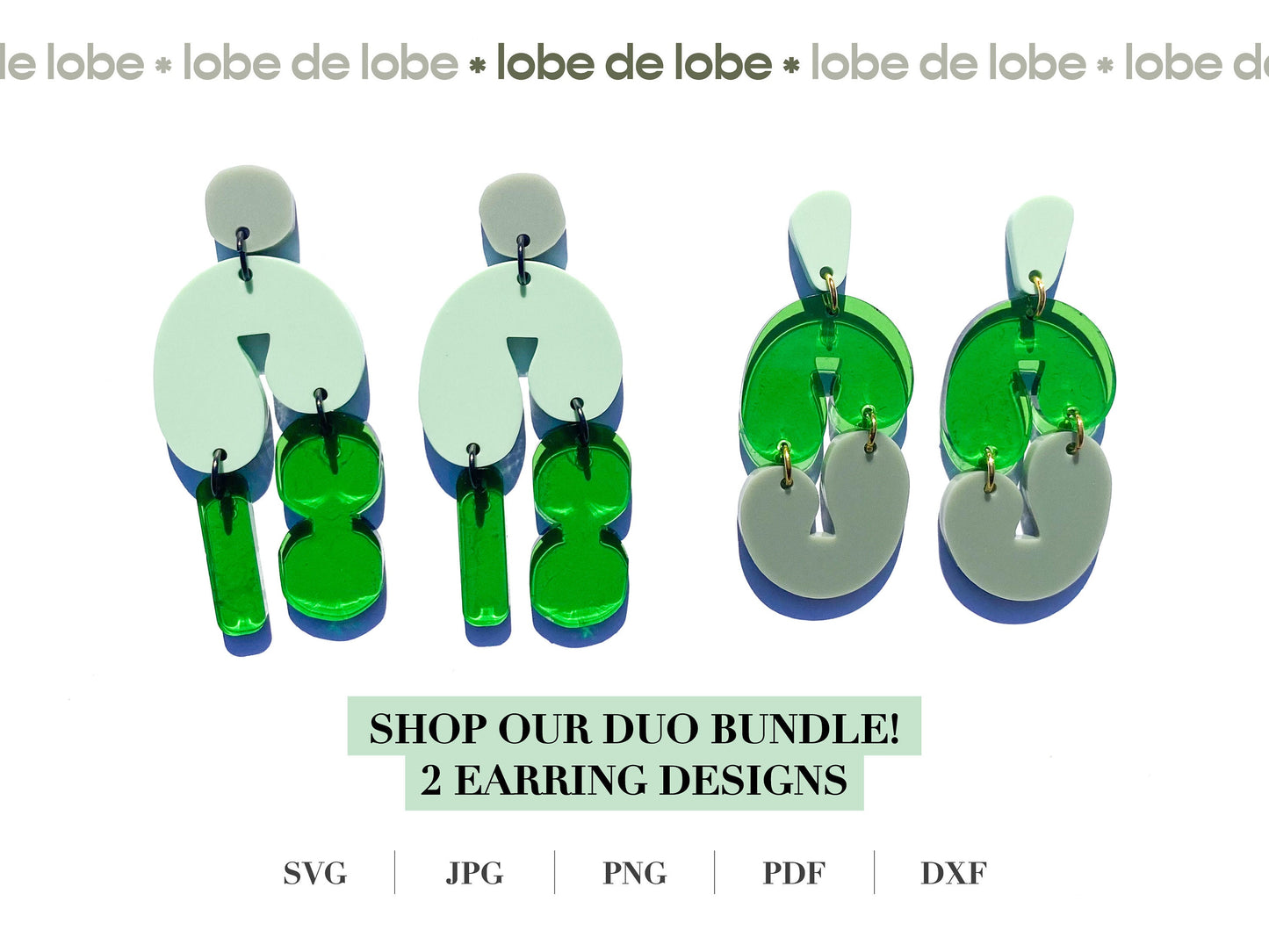 Asymmetrical Arch Earring Laser Cut SVG file