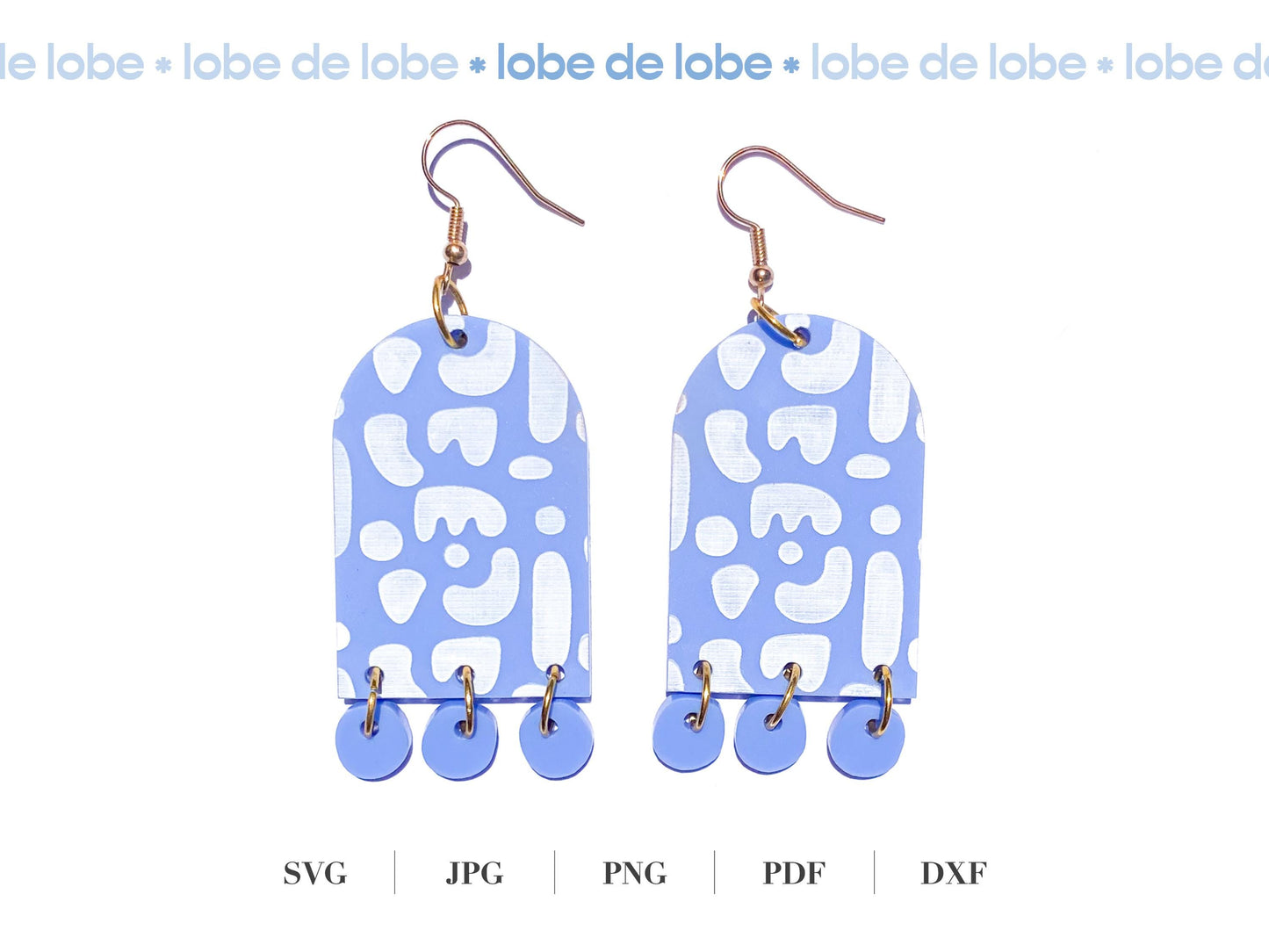 Laser Cut Design Files Arch Earring Set Acrylic Laser Cut SVG Files