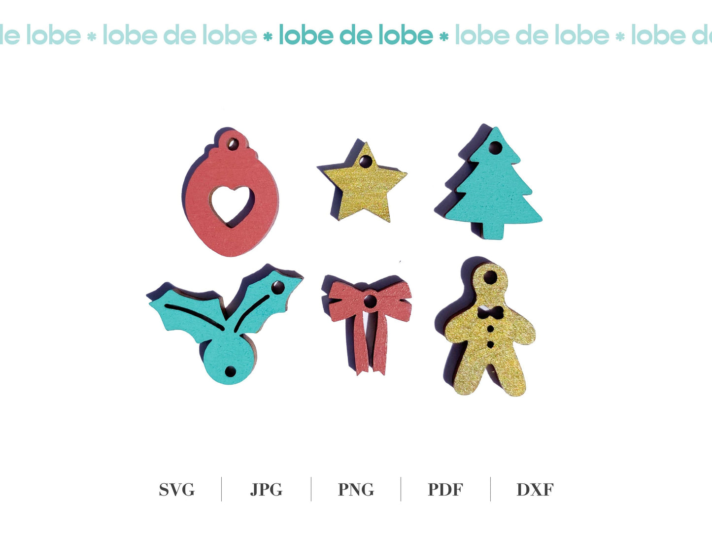 Christmas Holiday Festive Tumbler Laser Cut Charms