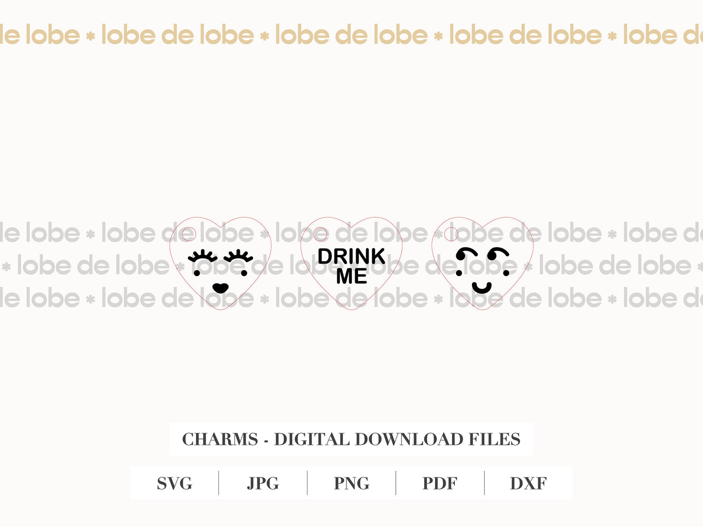 Loveheart Charms Stanley Cup Accessories Laser Cut SVG Files