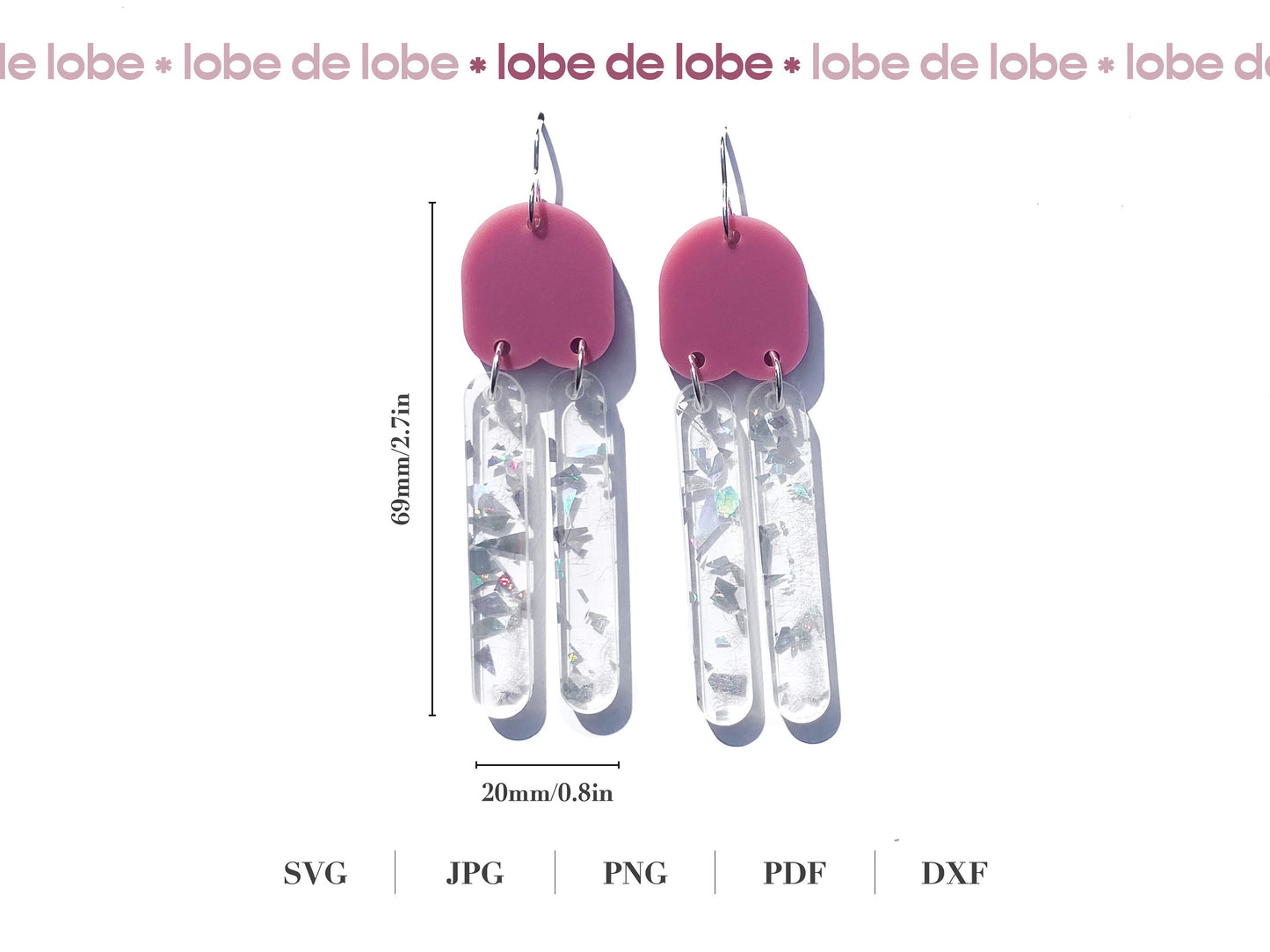 Arch Dangle Earring Laser Cut Design SVG