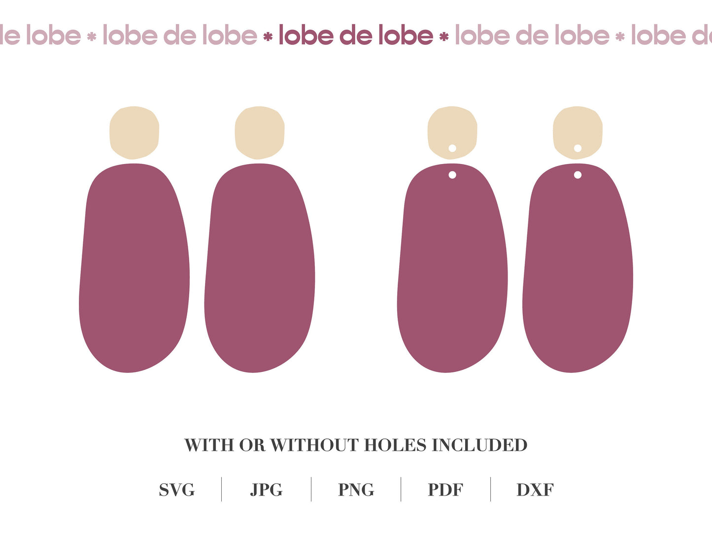 Trendy Pebble Earring Digital Download File