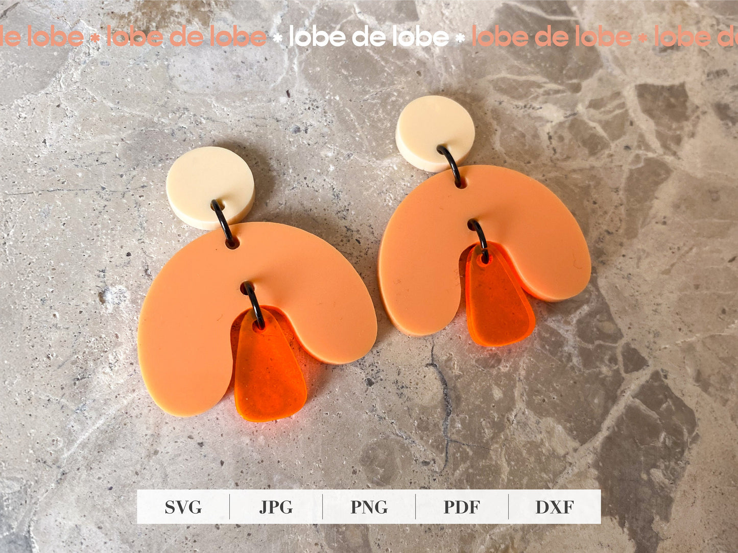 Rainbow Arch Dangle Laser Cut Earrings Digital Download