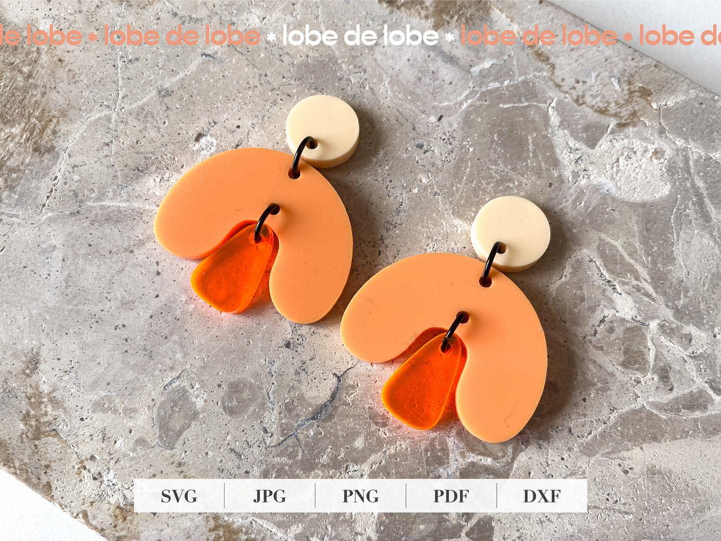 Rainbow Arch Dangle Laser Cut Earrings Digital Download