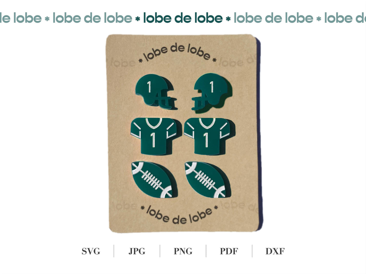 Football Sports Earring Stud Bundle Laser Engraved Earrings Digital Download