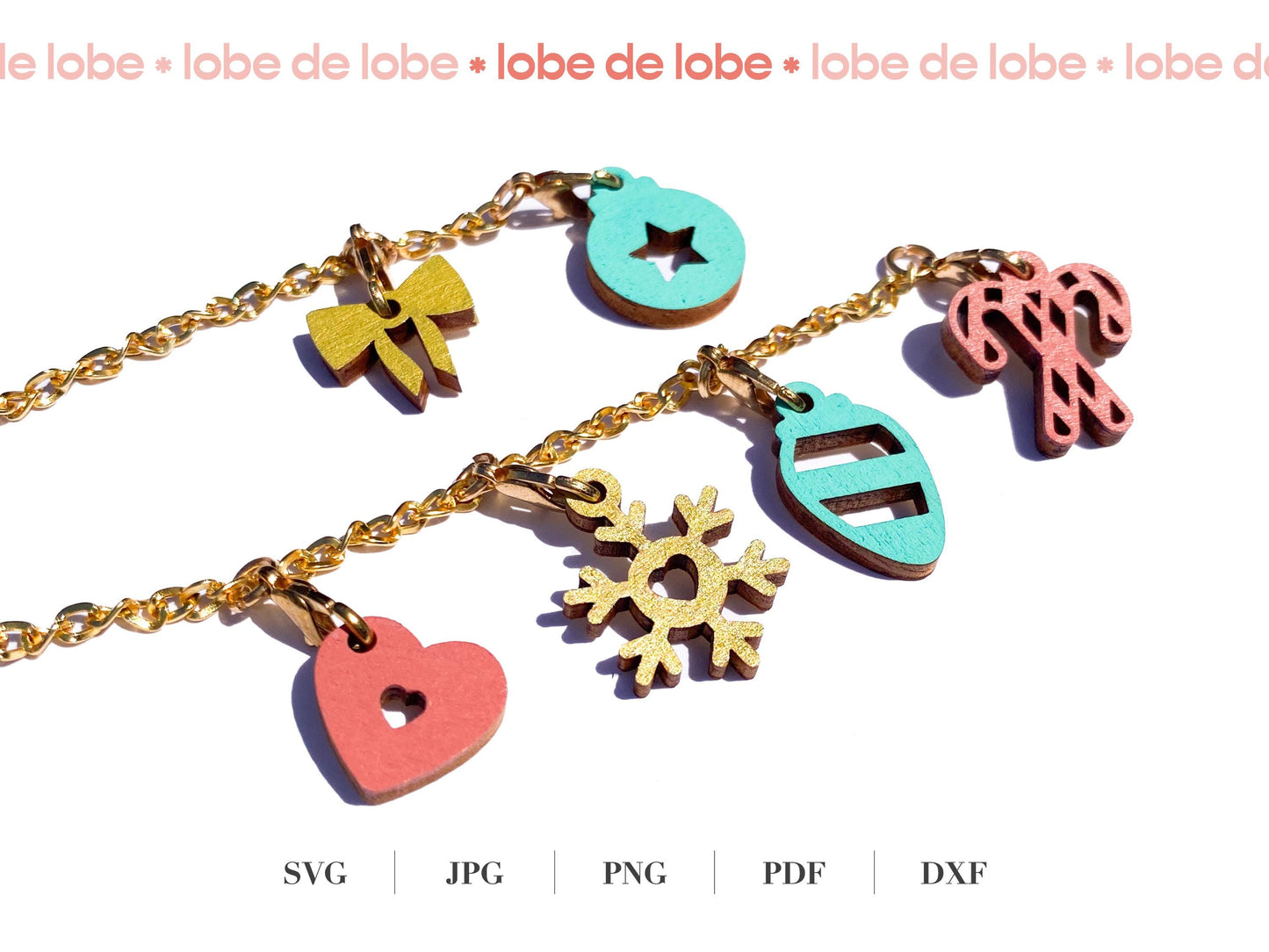 Christmas Holiday Festive Tumbler Laser Cut Charms Digital Download
