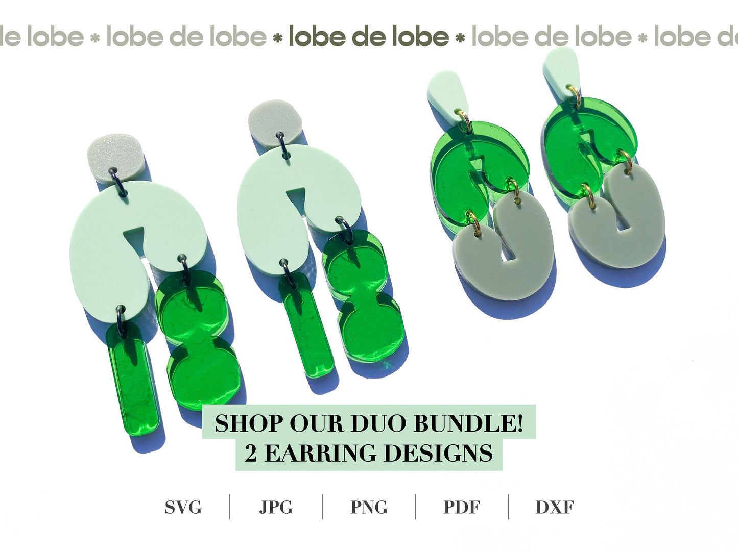 Asymmetrical Arch Earring Laser Cut SVG file