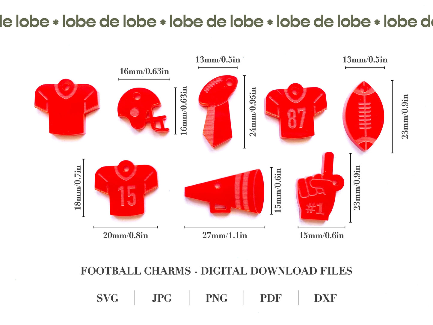 Football Tumbler Topper Laser Engraved Charms Digital Download