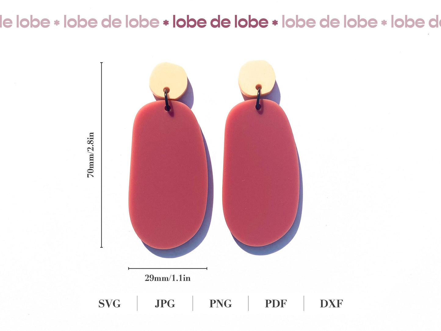 Trendy Pebble Earring Digital Download File