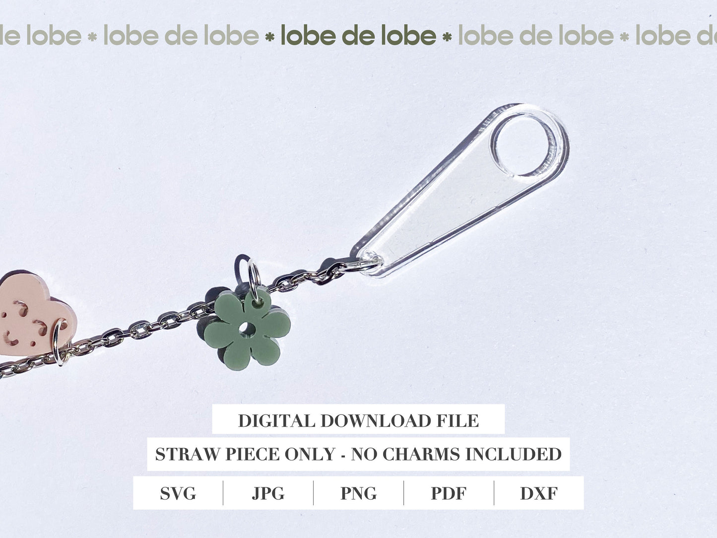 Stanley Tumbler Straw Charms Topper Laser Cut Digital Download