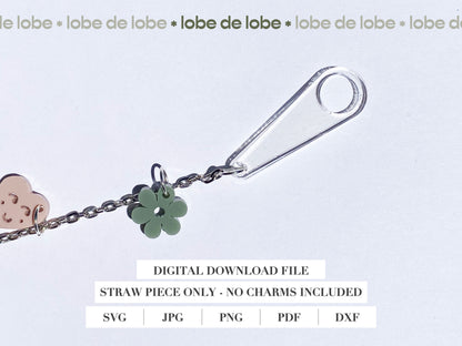 Stanley Tumbler Straw Charms Topper Laser Cut Digital Download
