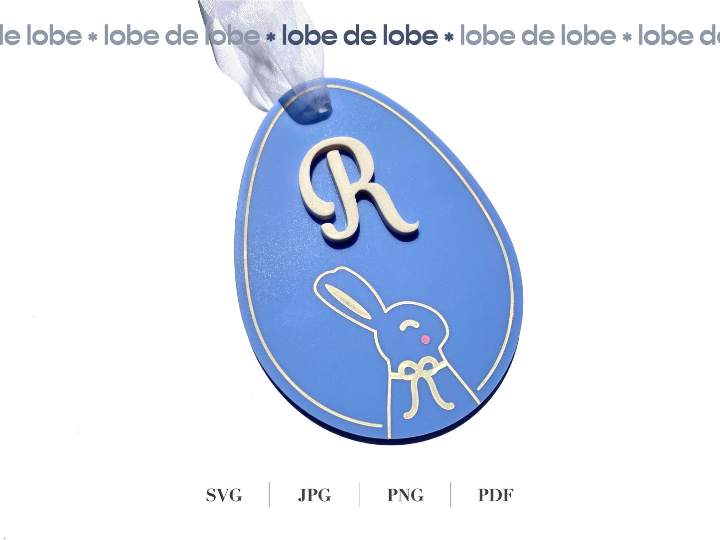 Personalized Easter Basket Tag Bundle with Name Laser Cut SVG File