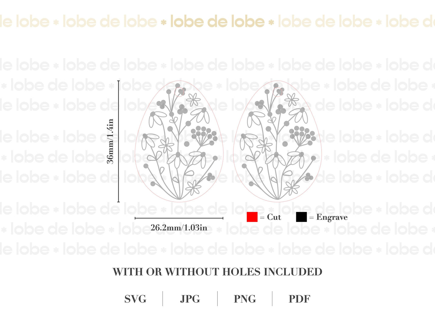 Spring Floral Clear Acrylic Bundle Laser Engraved Earrings Digital Download