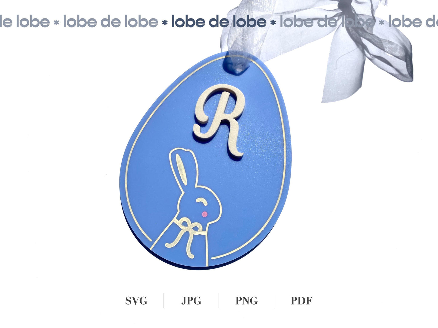 Personalized Easter Basket Tag Bundle with Name Laser Cut SVG File