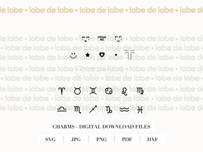 Cute Stanley Cup Charms Laser Engraved Digital Download