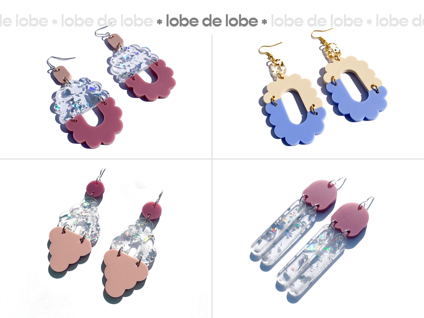 Scallop Statement Bundle Laser Cut Earrings Digital Download