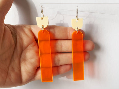 Retro Rectangle Dangle Laser Cut Earrings Digital Download