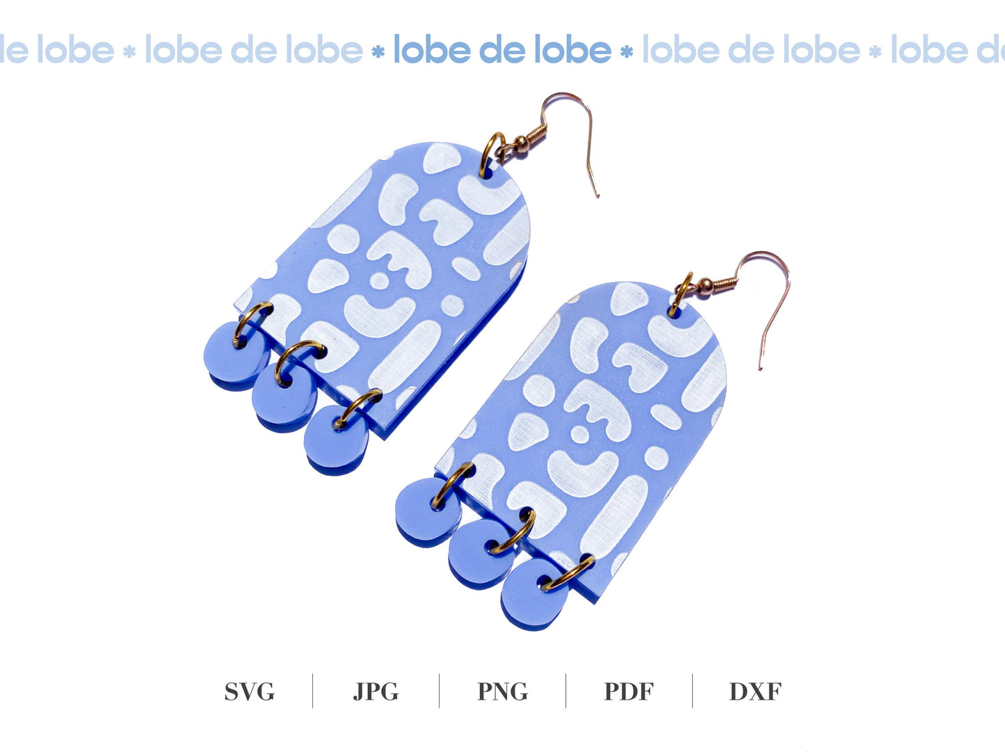 Laser Cut Design Files Arch Earring Set Acrylic Laser Cut SVG Files