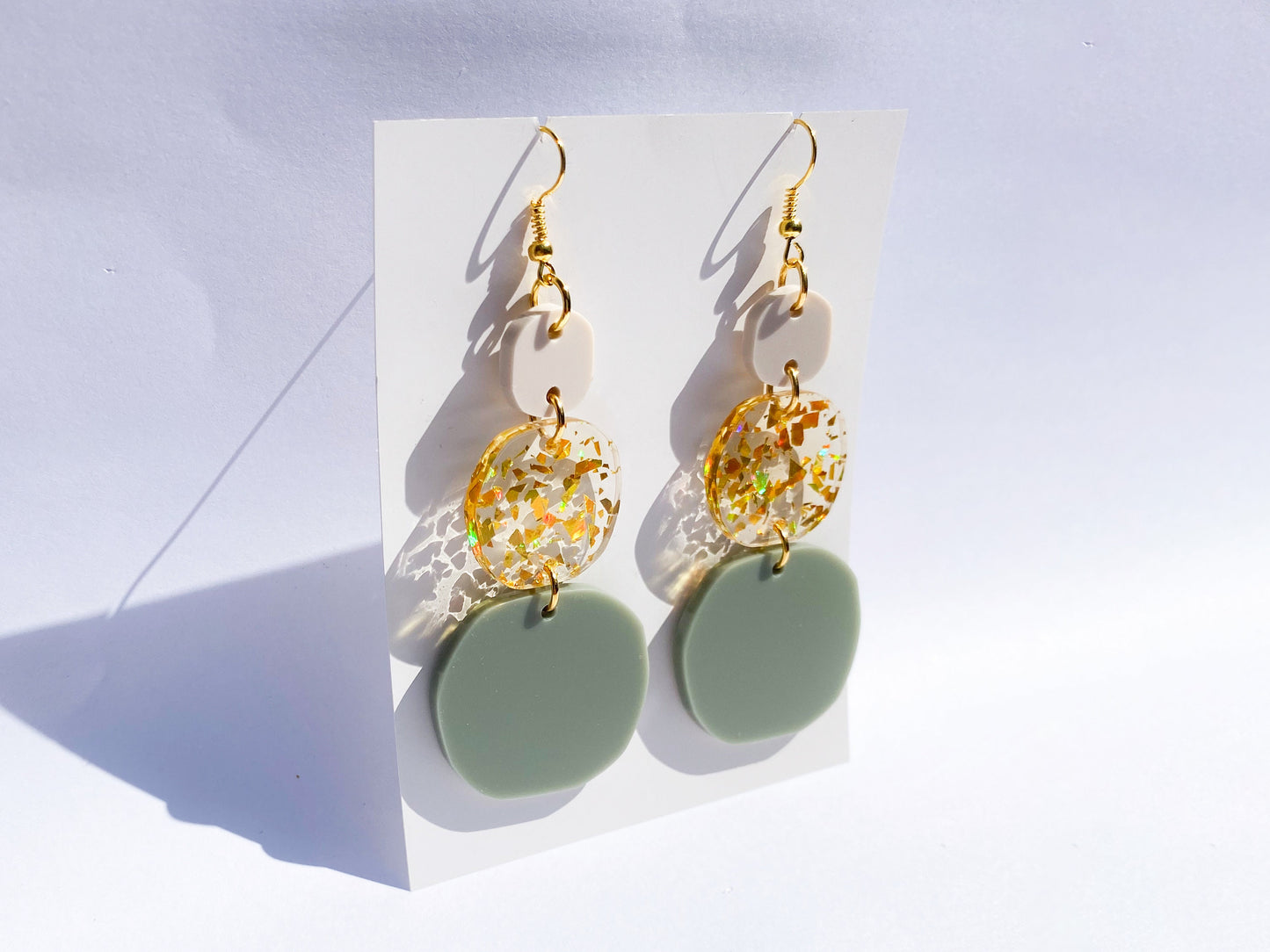 Boho Pebble Dangle Laser Cut Earrings Digital Download