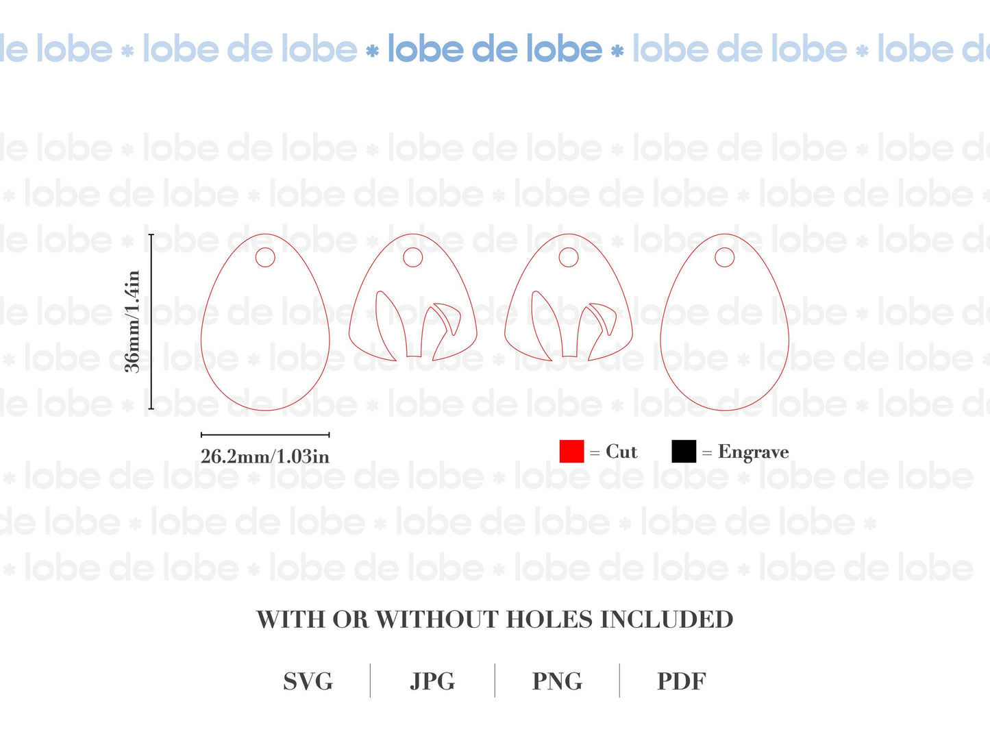 Easter Bundle Laser Engraved Earrings Digital Download