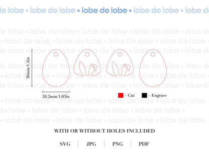 Easter Bundle Laser Engraved Earrings Digital Download