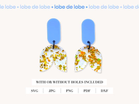Boho Tulip Laser Cut Earrings Digital Download