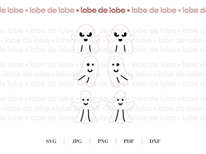 Halloween Ghost Stud Laser Engraved Earrings Digital Download