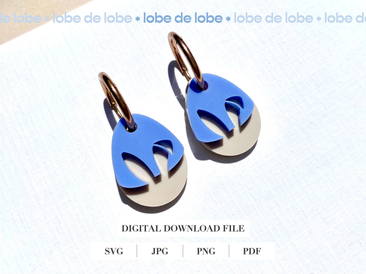 Laser Cut Design Files Easter Bunny Earring Acrylic Laser Engrave Cut SVG File