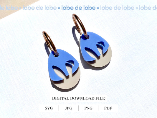 Laser Cut Design Files Easter Bunny Earring Acrylic Laser Engrave Cut SVG File