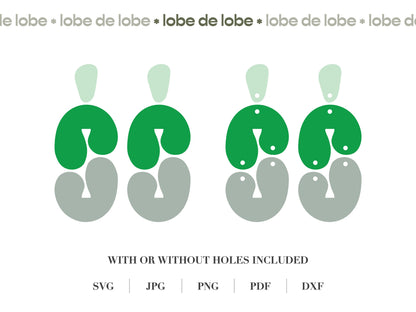 Asymmetrical Boho Bundle Laser Cut Earrings Digital Download