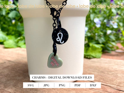 Cute Stanley Cup Charms Laser Engraved Digital Download