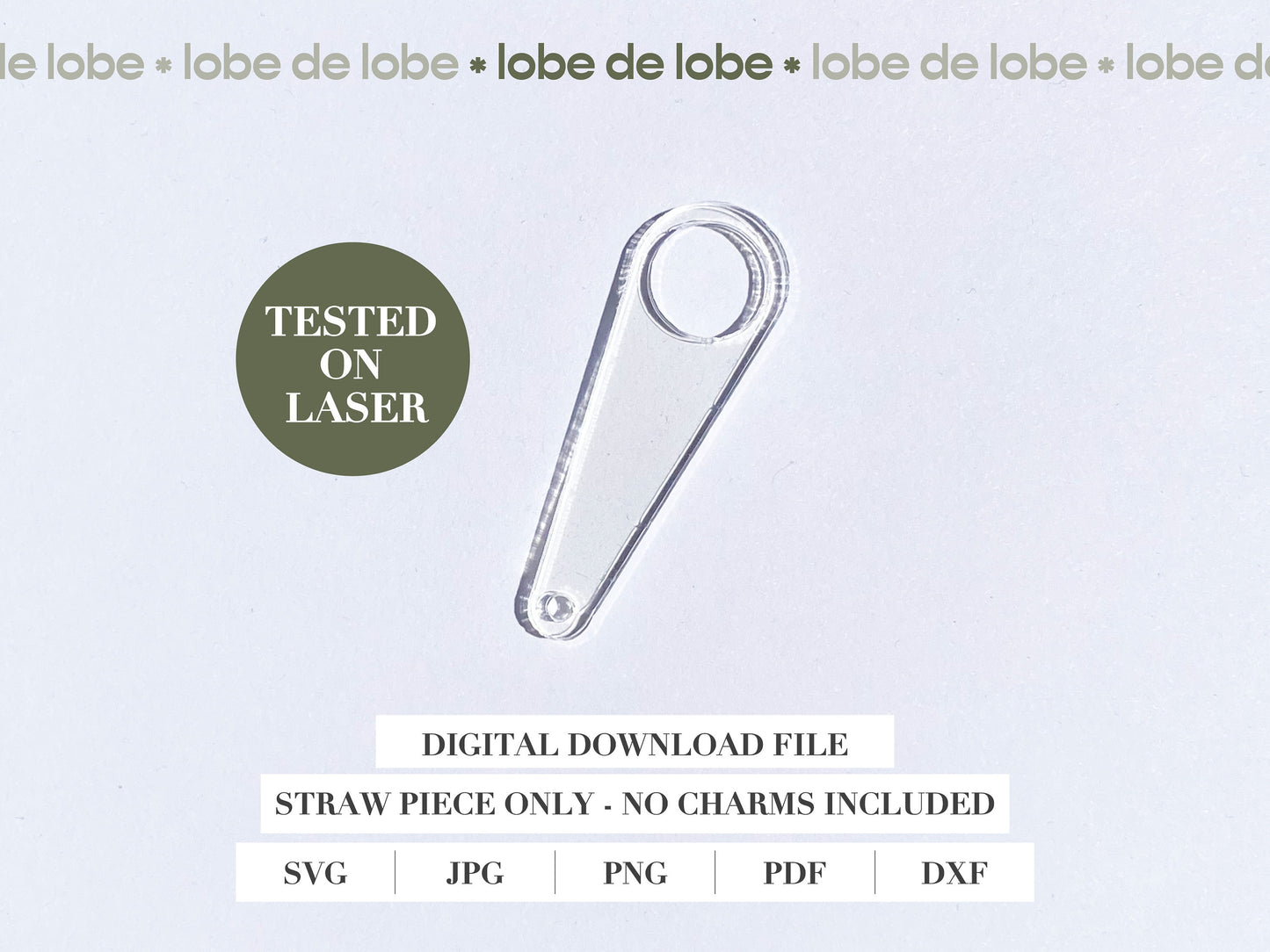 Stanley Tumbler Straw Charms Topper Laser Cut Digital Download