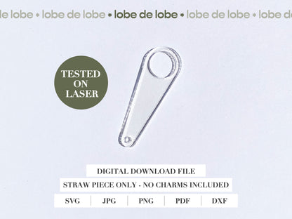 Stanley Tumbler Straw Charms Topper Laser Cut Digital Download