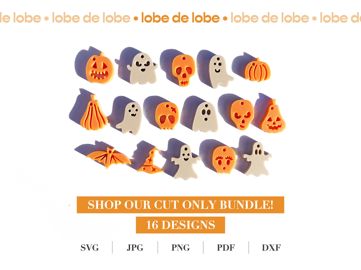 Halloween Pumpkin Jack o'Lantern Laser Engraved Charms Digital Download