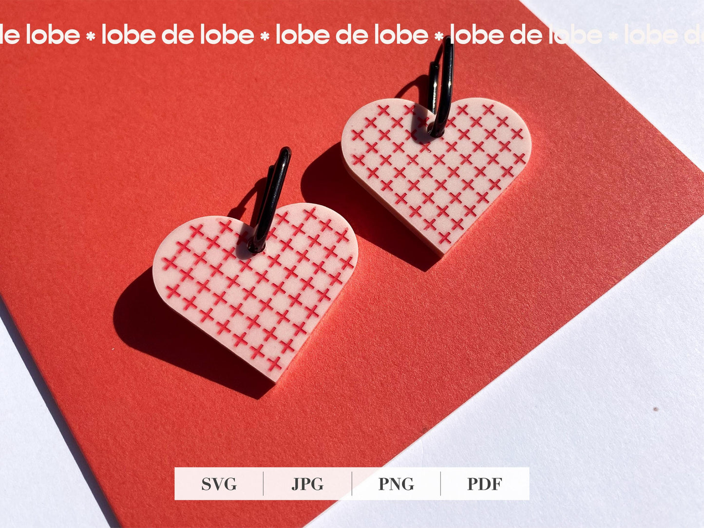 Valentines Love Heart Bundle Laser Engraved Earrings Digital Download