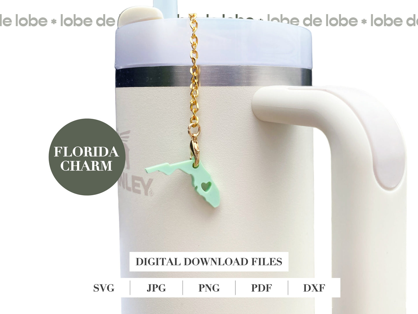 Modern Tumbler Charms Bundle + Straw Connector Laser Engraved Digital Download