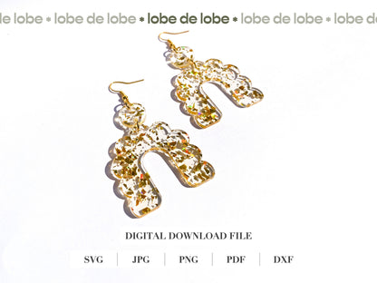 Arch Scallop Laser Cut Earrings Digital Download