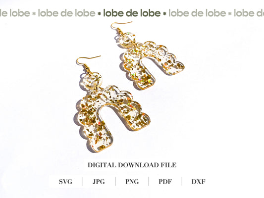 Arch Scallop Laser Cut Earrings Digital Download