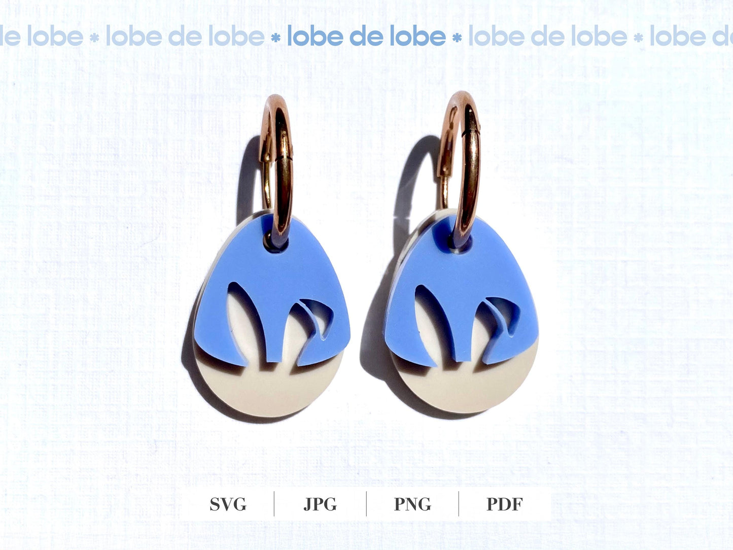 Laser Cut Design Files Easter Bunny Earring Acrylic Laser Engrave Cut SVG File