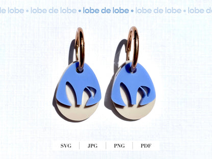 Laser Cut Design Files Easter Bunny Earring Acrylic Laser Engrave Cut SVG File