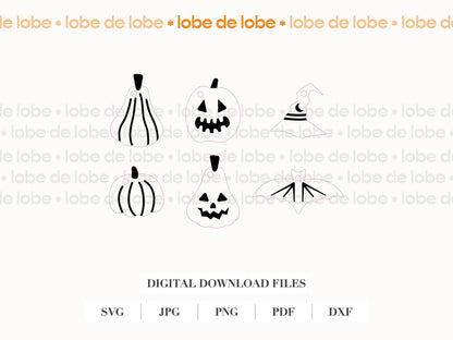 Halloween Pumpkin Jack o'Lantern Laser Engraved Charms Digital Download