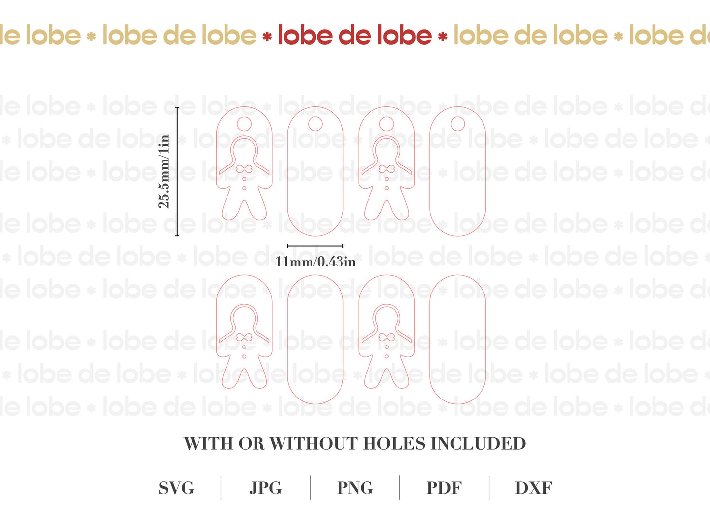 Laser Cut Design Files Cute Holiday Christmas Gingerbread earring SVG Files