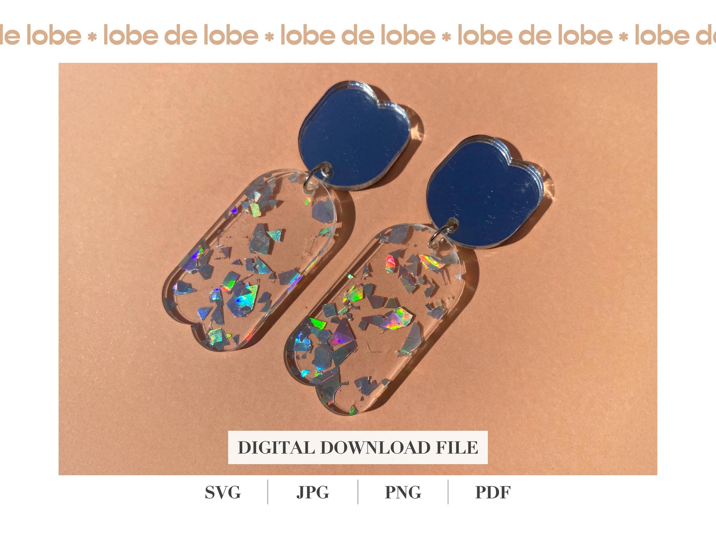 Boho Scallop Arch Laser Cut Earrings Digital Download