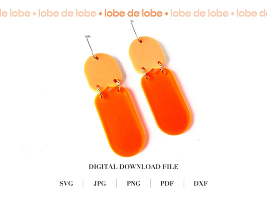 Scalloped Arch Laser Cut Earrings Digital Download