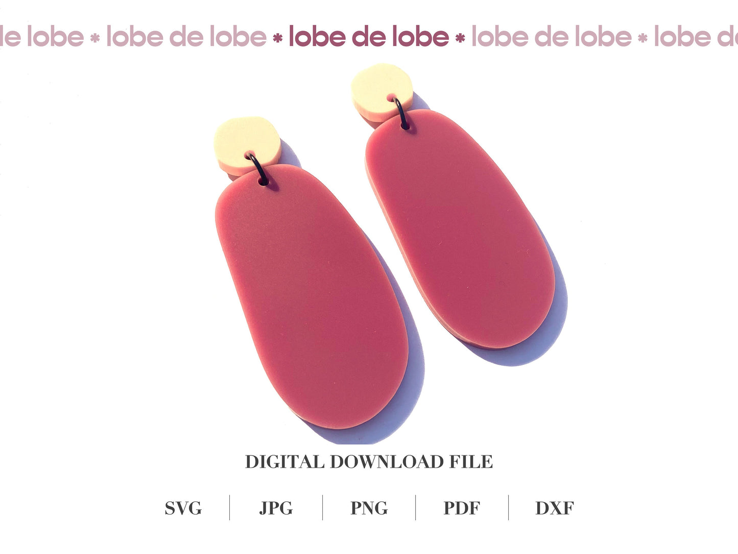 Trendy Pebble Earring Digital Download File