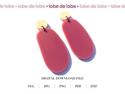 Trendy Pebble Earring Digital Download File