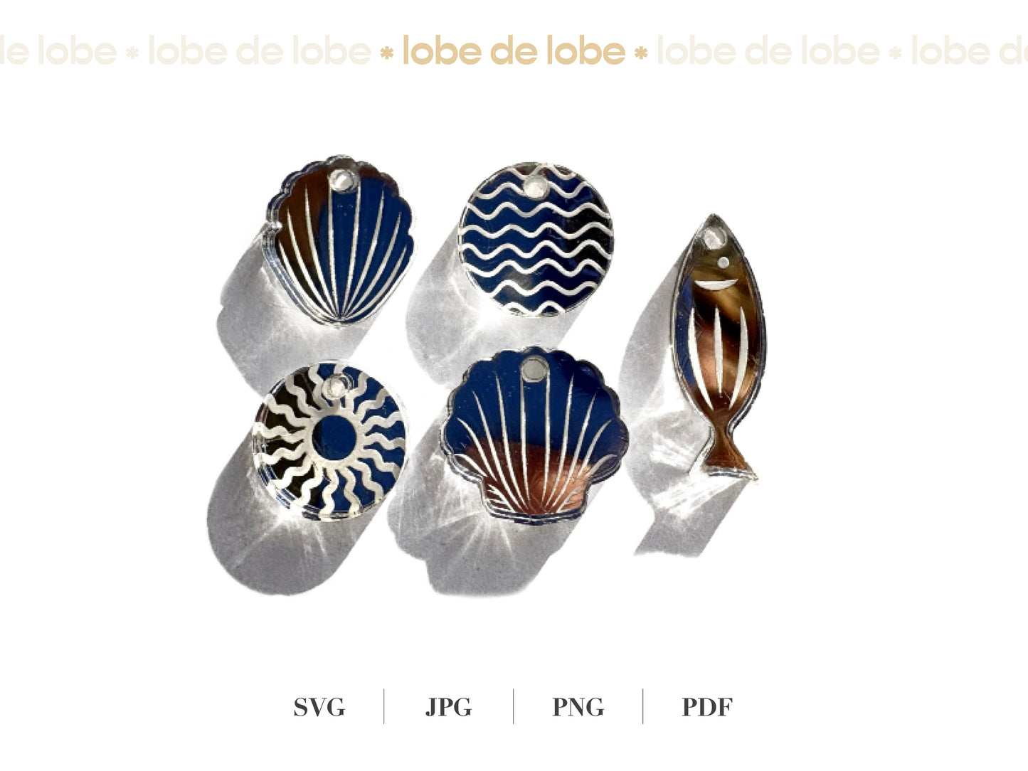 Summer Beach Tumbler Charms Bundle Digital Files