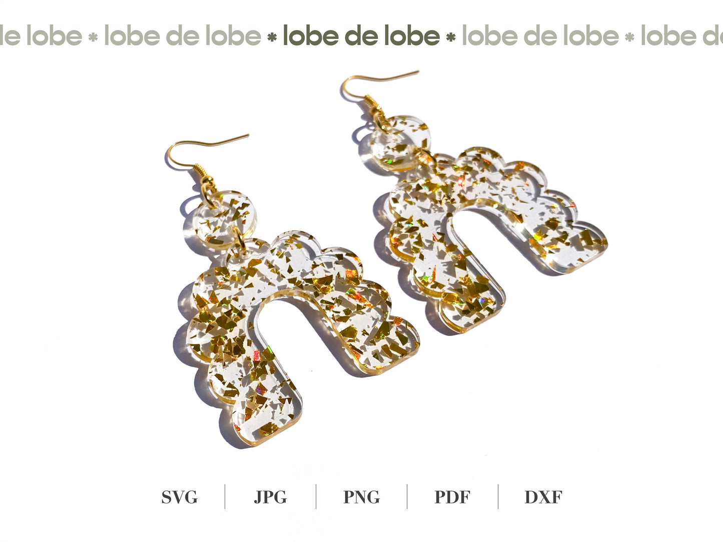 Arch Scallop Laser Cut Earrings Digital Download
